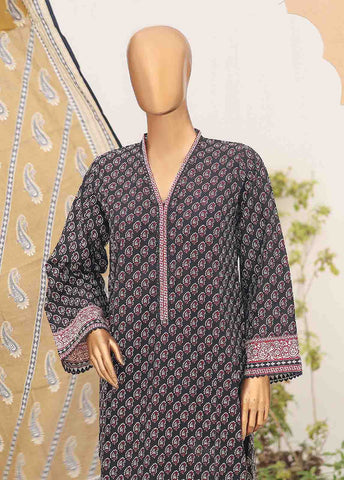 Bin Saeed Fabric - SM-PR-050- 3 Piece Printed Cotton Suit