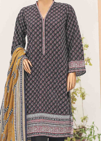 Bin Saeed Fabric - SM-PR-050- 3 Piece Printed Cotton Suit