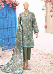 SM-PR-0561 B- 3 Piece Printed Stitched Suit