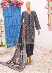 SM-PR-0562 A- 3 Piece Printed Stitched Suit