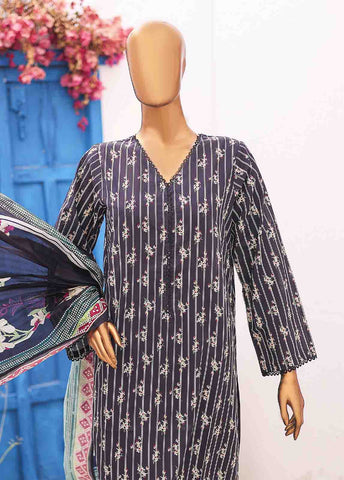 Bin Saeed Fabric - SM-PR-0562 A- 3 Piece Printed Stitched Suit