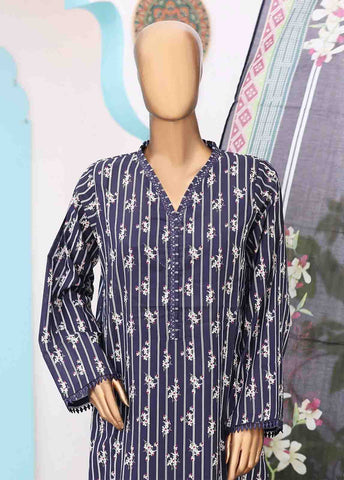 Bin Saeed Fabric - SM-PR-0562 B- 3 Piece Printed Stitched Suit