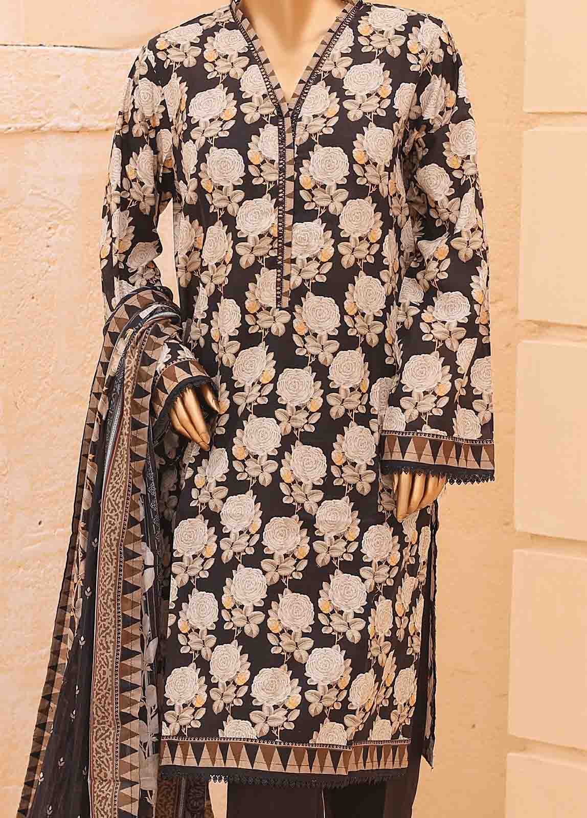 Bin Saeed Fabric - SM-PR-0568 B- 3 Piece Printed Stitched Suit