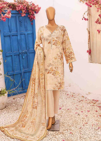 Bin Saeed Fabric - SM-PR-0569 A - 3 Piece Printed Cotton Suit