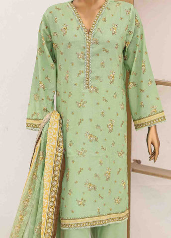 Bin Saeed Fabric - SM-PR-0570- 3 Piece Printed Cotton Suit