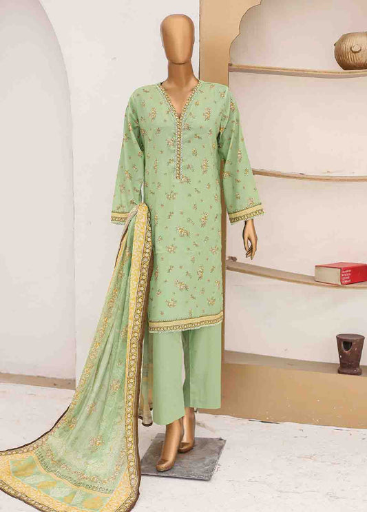 SM-PR-0570- 3 Piece Printed Cotton Suit