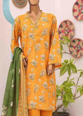 Bin Saeed Fabric - SM-PR-0571 B- 3 Piece Printed Stitched Suit