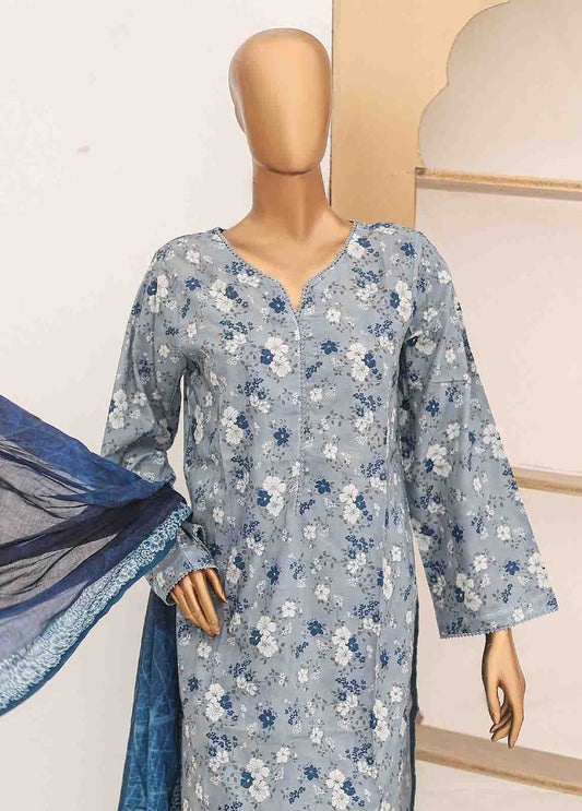 SM-PR-0572- 3 Piece Printed Cotton Suit