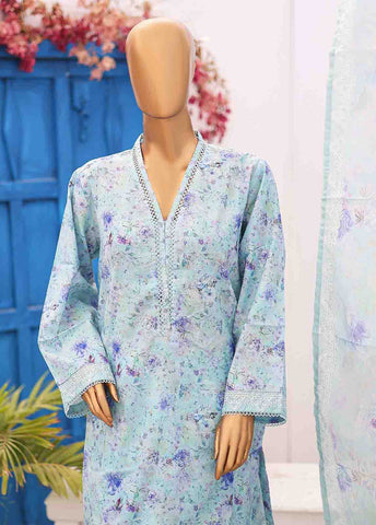 Bin Saeed Fabric - SM-PR-0574 B- 3 Piece Printed Stitched Suit