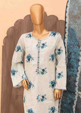 Bin Saeed Fabric - SM-PR-0575 A- 3 Piece Printed Stitched Suit