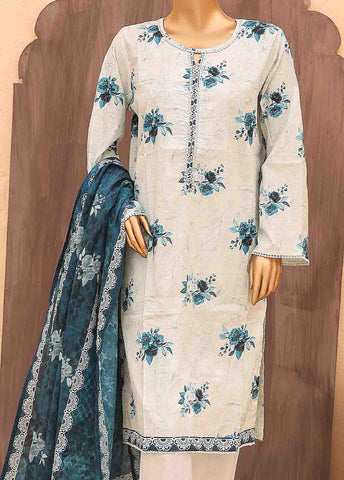 Bin Saeed Fabric - SM-PR-0575 A- 3 Piece Printed Stitched Suit
