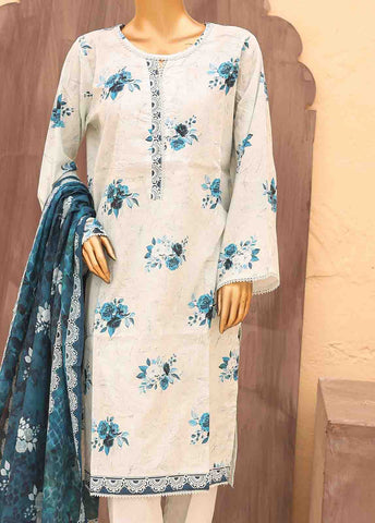 Bin Saeed Fabric - SM-PR-0575 B- 3 Piece Printed Stitched Suit