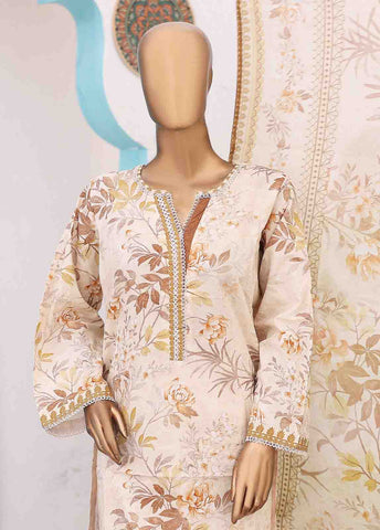 Bin Saeed Fabric - SM-PR-0576 B- 3 Piece Printed Stitched Suit