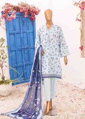 SM-PR-0578 B- 3 Piece Printed Stitched Suit