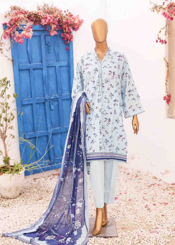 Bin Saeed Fabric - SM-PR-0578 B- 3 Piece Printed Stitched Suit