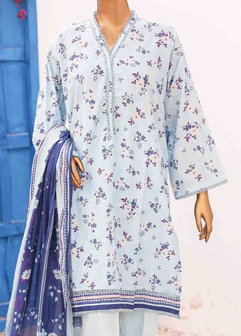 Bin Saeed Fabric - SM-PR-0578 B- 3 Piece Printed Stitched Suit