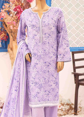 Bin Saeed Fabric - SM-PR-0581 A- 3 Piece Printed Stitched Suit
