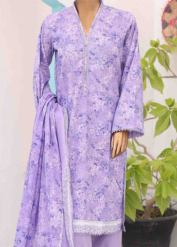 Bin Saeed Fabric - SM-PR-0581 B- 3 Piece Printed Stitched Suit