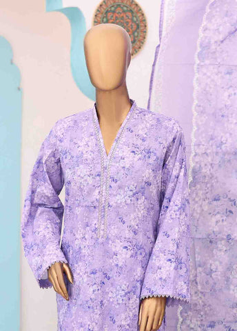 Bin Saeed Fabric - SM-PR-0581 B- 3 Piece Printed Stitched Suit