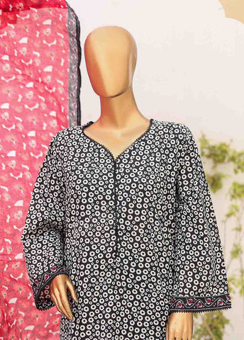 Bin Saeed Fabric - SM-PR-0598- 3 Piece Printed Cotton Suit