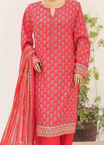 Bin Saeed Fabric - SM-PR-0603-3 Piece Printed Cotton Suit