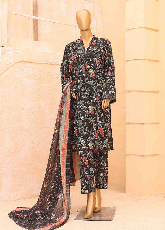 SM-PR-0621 B- 3 Piece Printed Stitched Suit