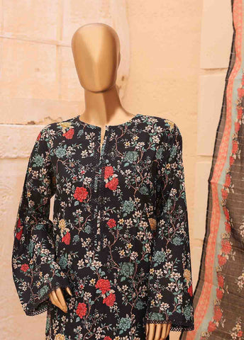 Bin Saeed Fabric - SM-PR-0621 A- 3 Piece Printed Stitched Suit
