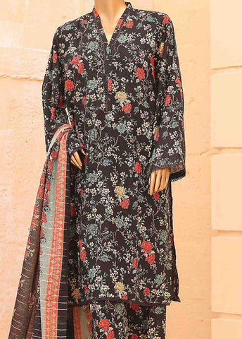 Bin Saeed Fabric - SM-PR-0621 B- 3 Piece Printed Stitched Suit
