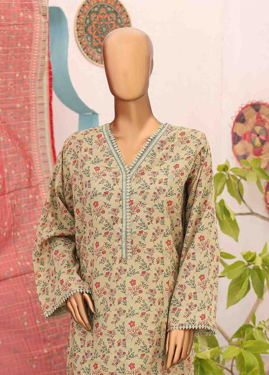 SM-PR-0623 A- 3 Piece Printed Stitched Suit