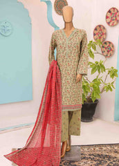 SM-PR-0623 A- 3 Piece Printed Stitched Suit