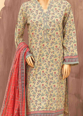 Bin Saeed Fabric - SM-PR-0623 B- 3 Piece Printed Stitched Suit
