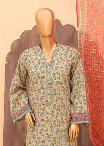 Bin Saeed Fabric - SM-PR-0623 B- 3 Piece Printed Stitched Suit
