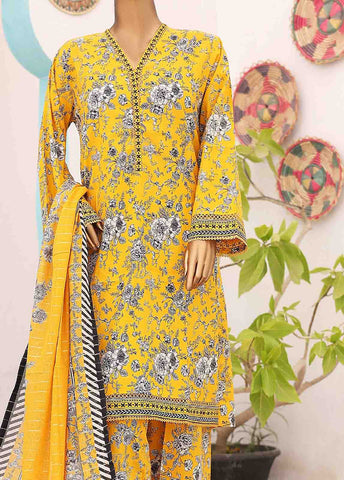 Bin Saeed Fabric - SM-PR-0625 B- 3 Piece Printed Cotton Suit