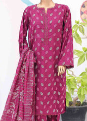 SM-PR-0626 B- 3 Piece Printed Stitched Suit