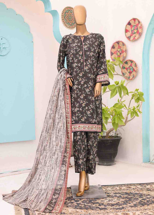 SM-PR-0628 A- 3 Piece Printed Stitched Suit