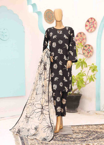 Bin Saeed Fabric - SM-PR-0629 A- 3 Piece Printed Stitched Suit