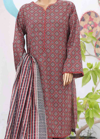 Bin Saeed Fabric - SM-PR-0630 A- 3 Piece Printed Stitched Suit