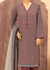 SM-PR-0633 A- 3 Piece Printed Stitched Suit