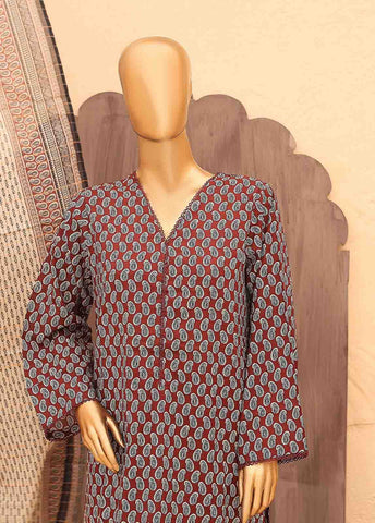 Bin Saeed Fabric - SM-PR-0633 A- 3 Piece Printed Stitched Suit