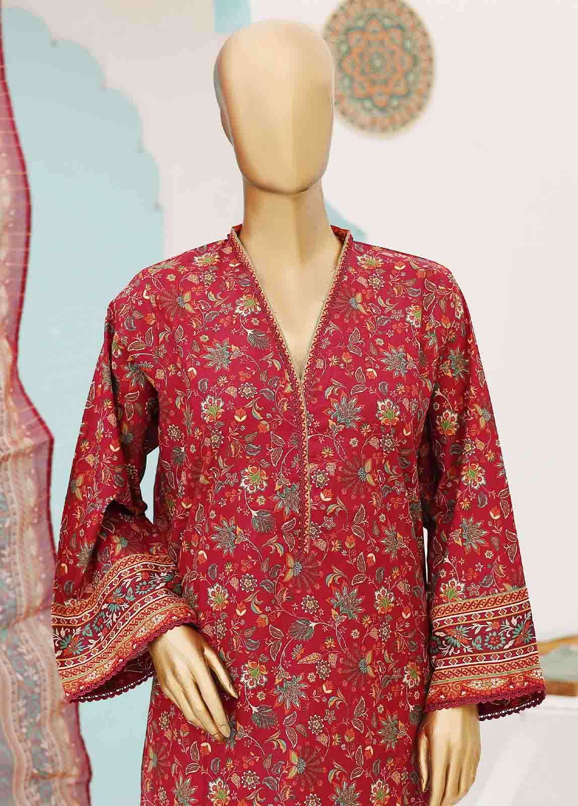 SM-PR-0635 A- 3 Piece Printed Stitched Suit