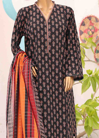 Bin Saeed Fabric - SM-PR-0636 A- 3 Piece Printed Stitched Suit