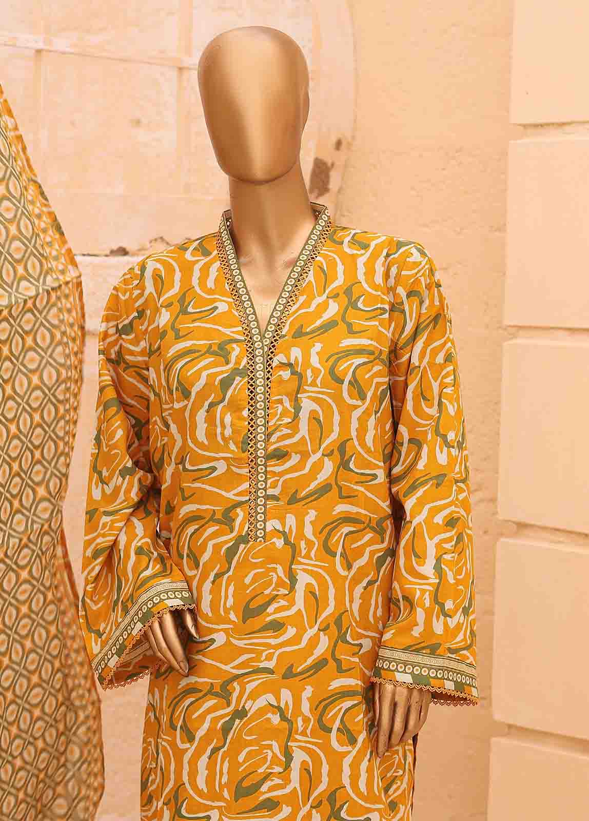 SM-PR-0640 B- 3 Piece Printed Stitched Suit