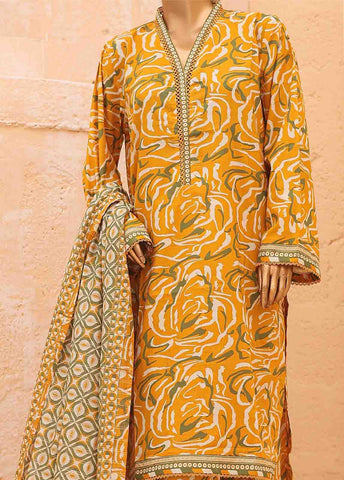 Bin Saeed Fabric - SM-PR-0640 B- 3 Piece Printed Stitched Suit