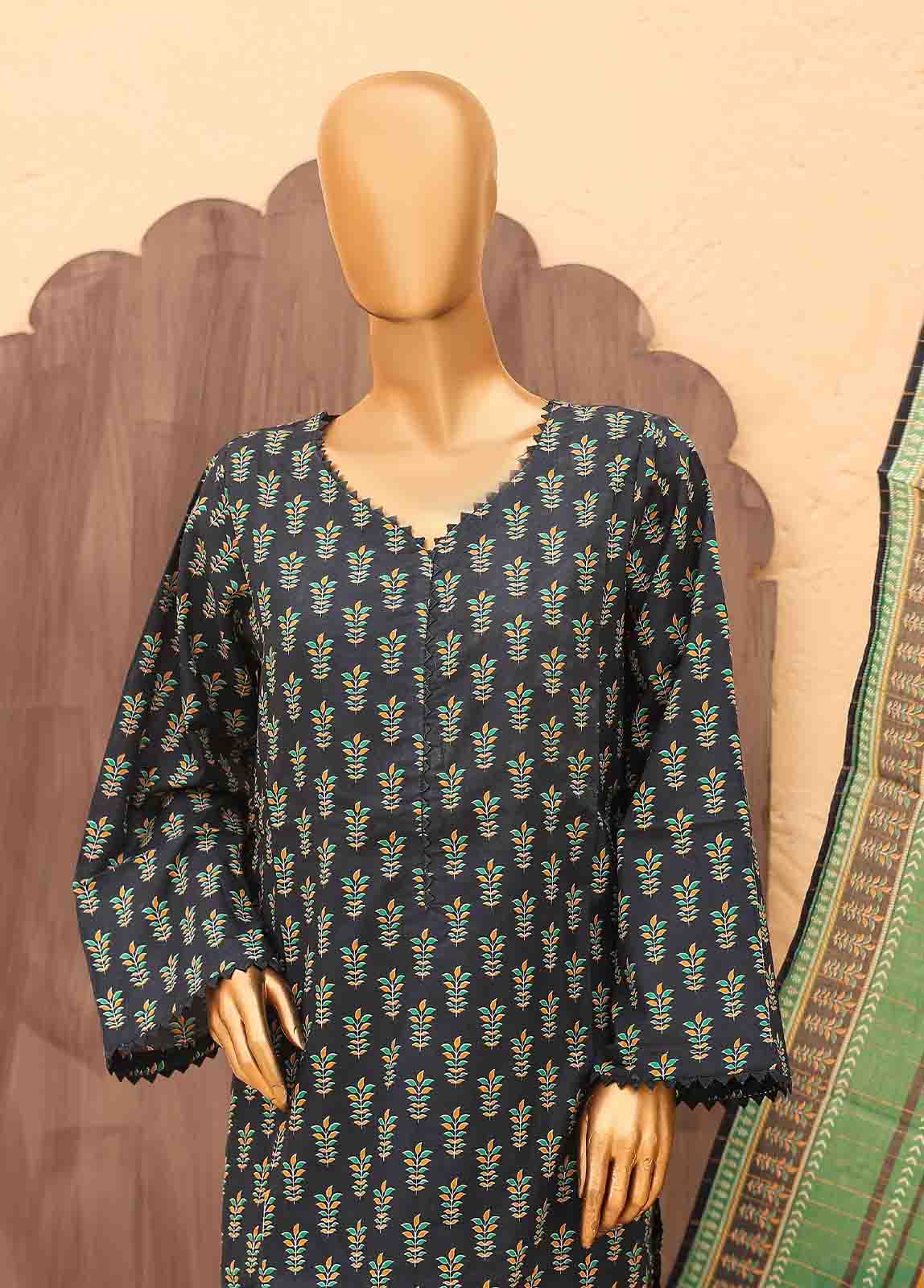 Bin Saeed Fabric - SM-PR-0641 A- 3 Piece Printed Stitched Suit