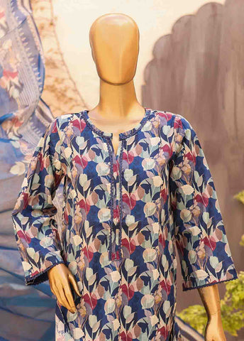 Bin Saeed Fabric - SM-PR-0657 A- 3 Piece Printed Stitched Suit