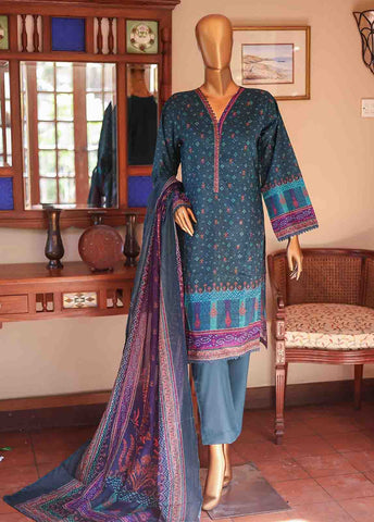 Bin Saeed Fabric - SM-PR-096 - 3 Piece Printed Stitched Suit