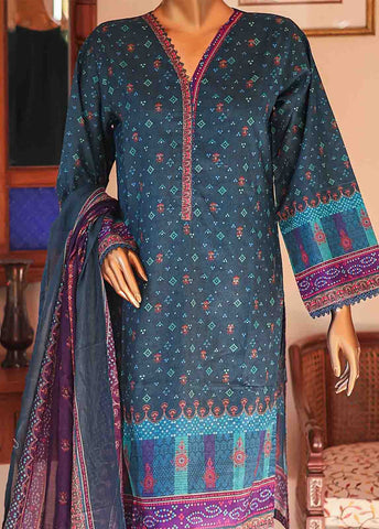 Bin Saeed Fabric - SM-PR-096 - 3 Piece Printed Stitched Suit