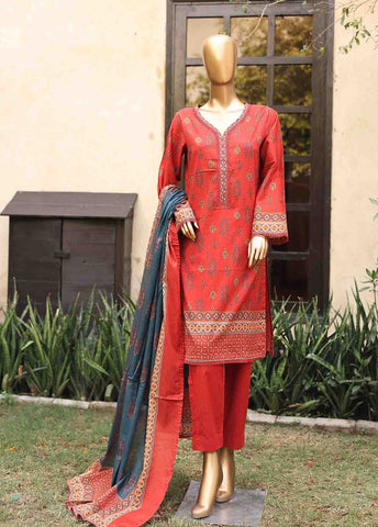 Bin Saeed Fabric - SM-PR-099 - 3 Piece Printed Stitched Suit