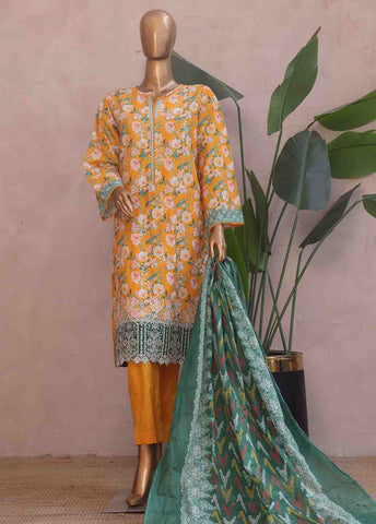 Bin Saeed Fabric - SM-RE-005-3 Piece Chikankari Stitched Suit