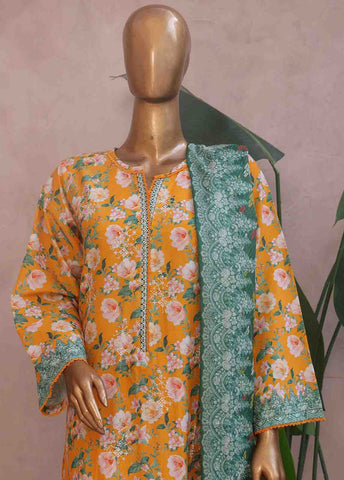 Bin Saeed Fabric - SM-RE-005-3 Piece Chikankari Stitched Suit